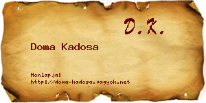 Doma Kadosa névjegykártya